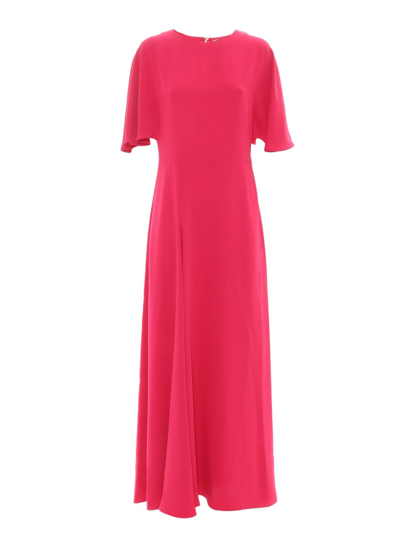 P.A.R.O.S.H. Maxi Dress With Flutter Sleeves And Keyhole Back