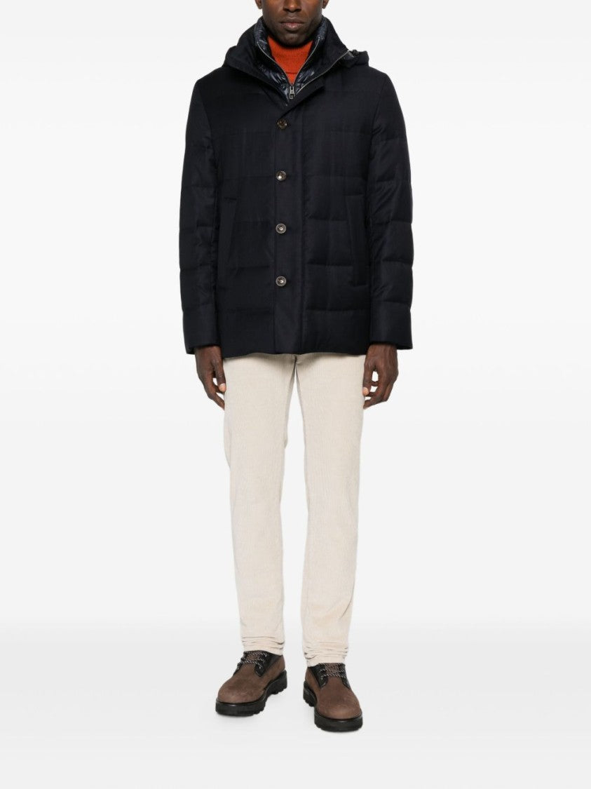 Montecore Long Hooded Padded Coat With Quilted Structure