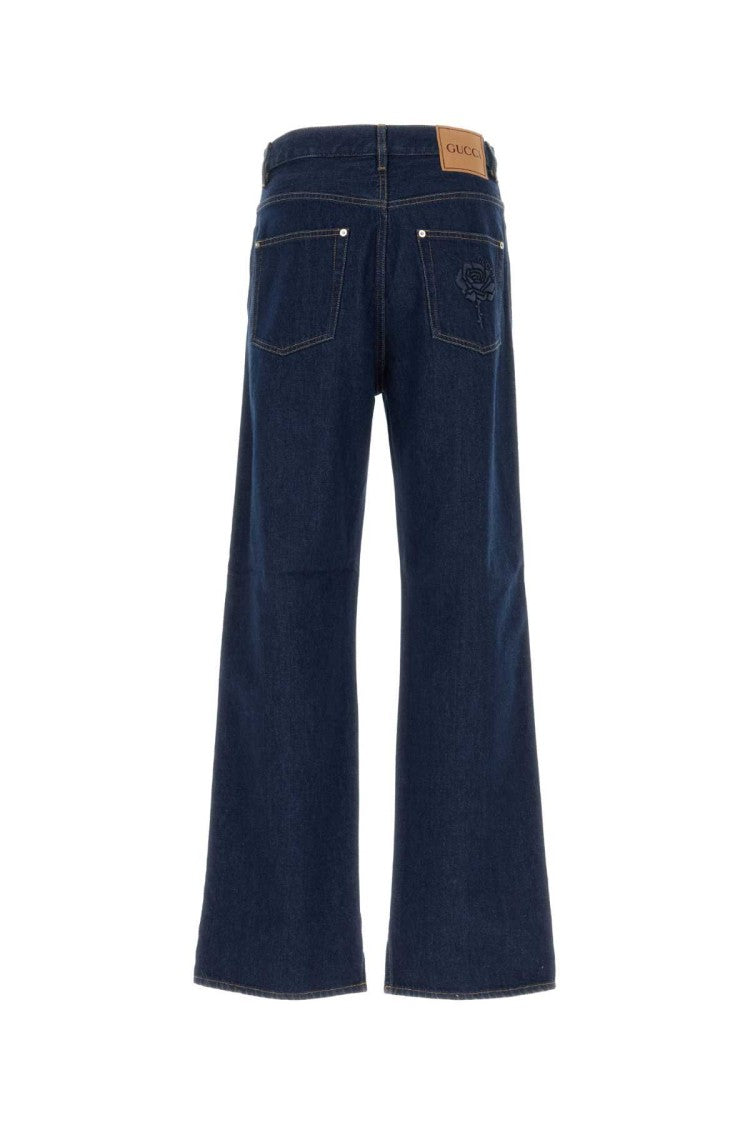 Gucci High-Waist Straight-Leg Denim Jeans