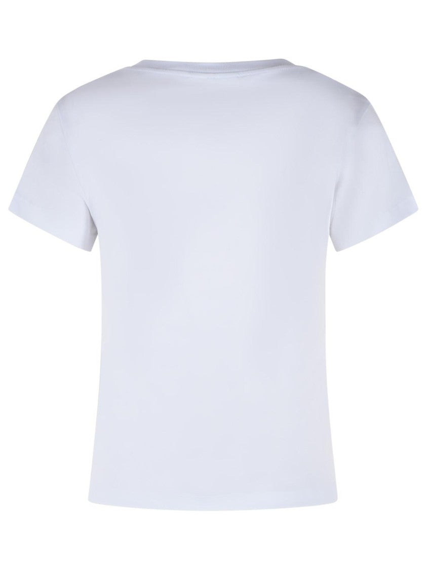 Ganni White Cotton T-Shirt