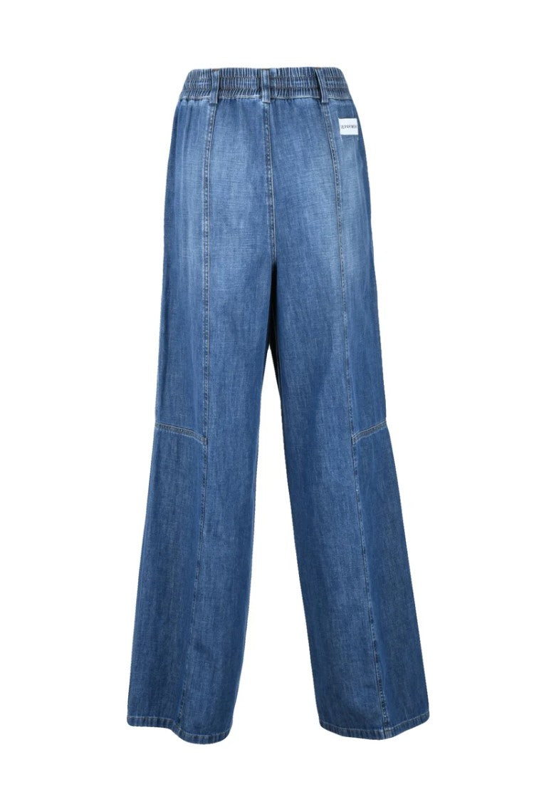 Department 5 Cotton Wide Leg Jeans - Blue