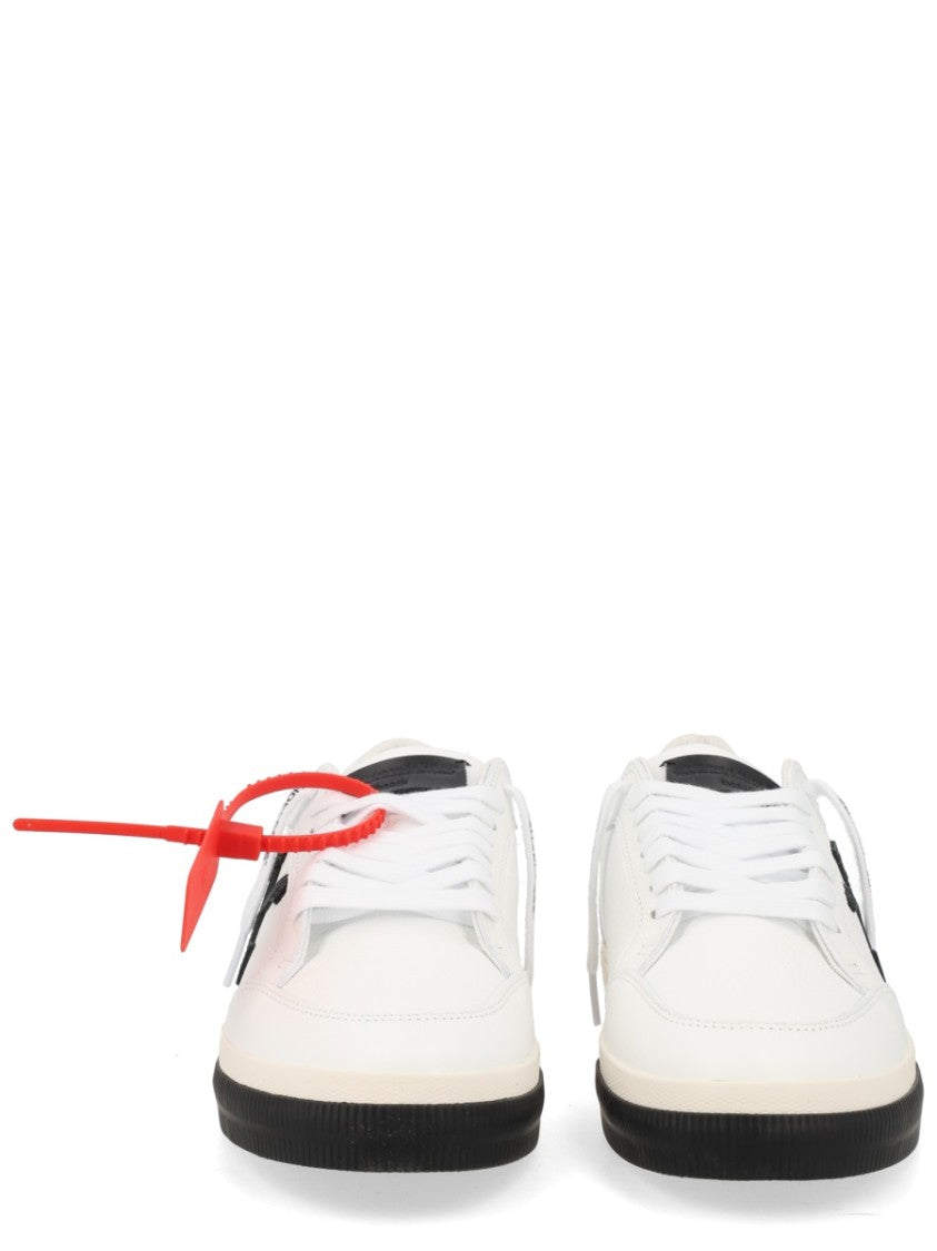 Off-White Vulc Low Black Accents Zip Leather Sneakers