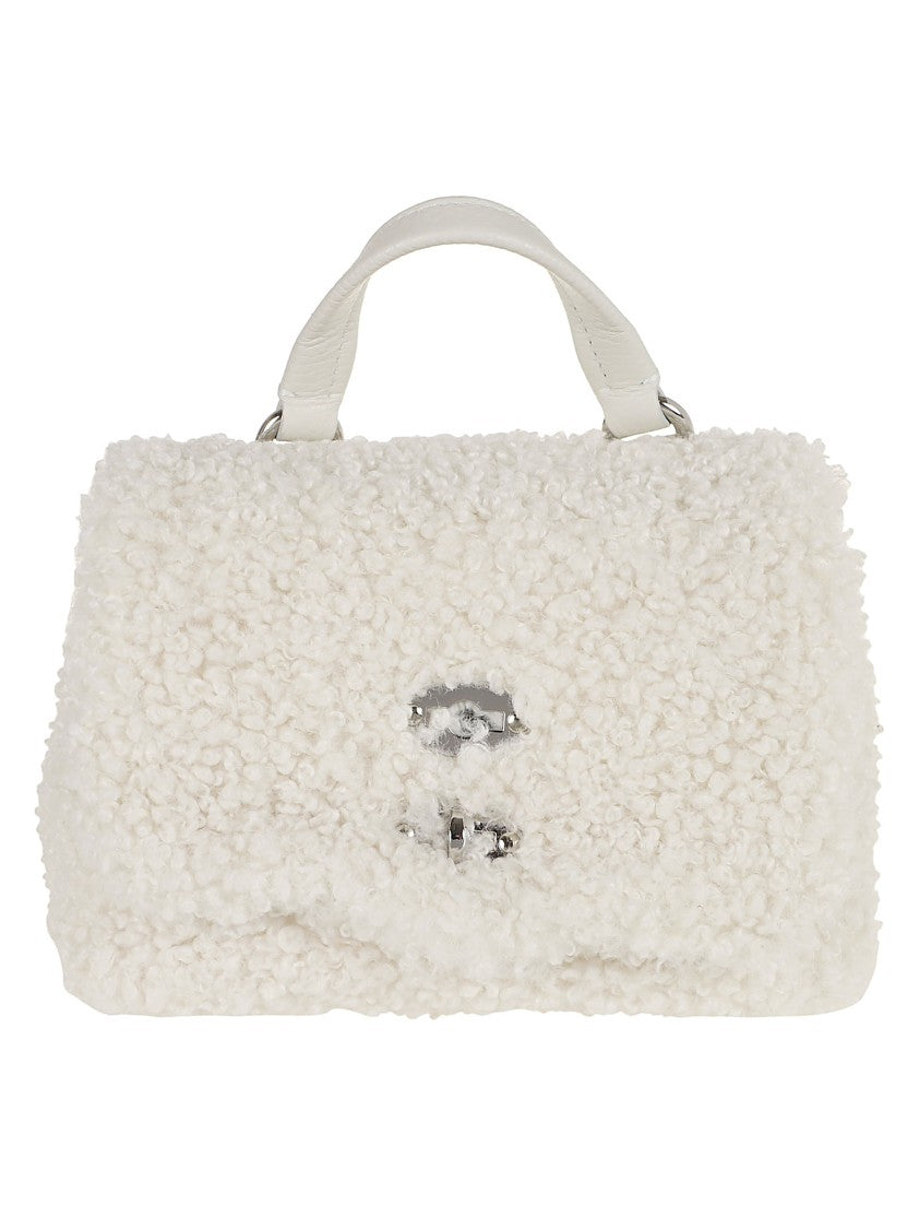 Zanellato White Leather And Faux Fur Bag