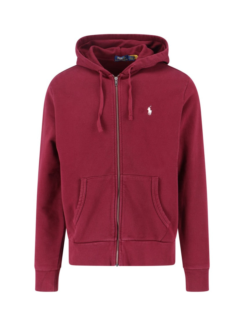 Polo Ralph Lauren Zip Hoodie With Logo – Red