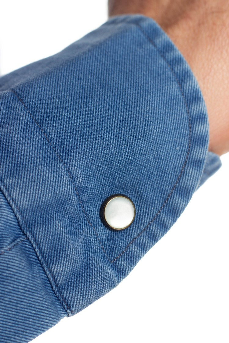 Borriello Denim Shirt With Press-Stud Buttons
