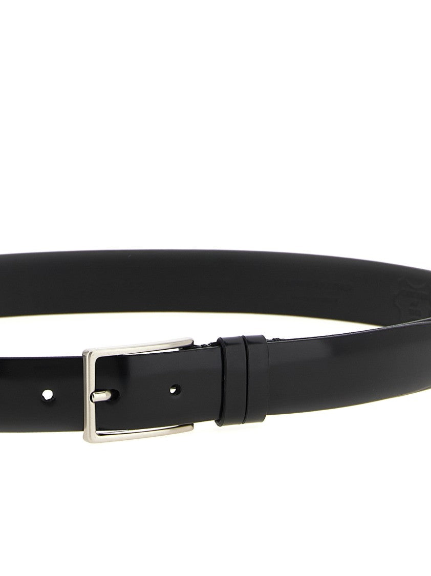 Zerbini Claudio Brushed Black Leather Belt