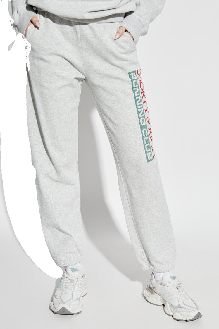Sporty And Rich Relaxed Fit Track Pants With Vertical Logo Detail