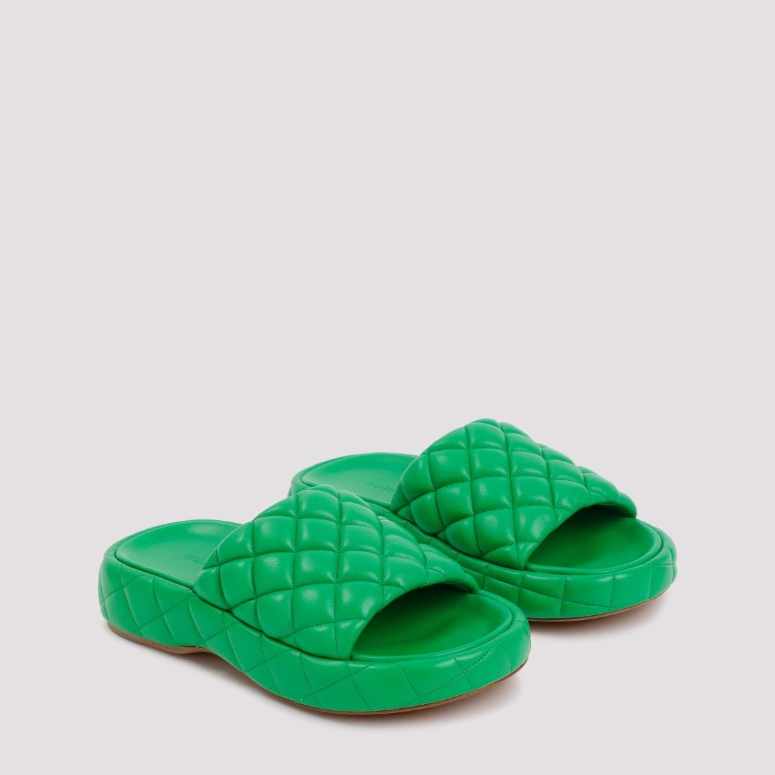 Bottega Veneta Parakeet Padded Leather Sandals