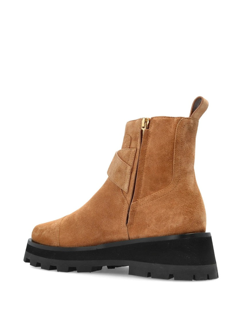Jimmy Choo Brown Meena Flat Suede Ankle Boots