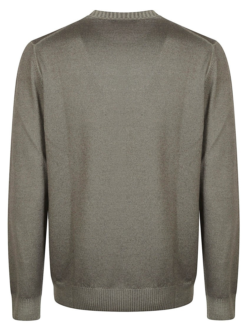 Fay Round Neck Fine Virgin Wool Sweater