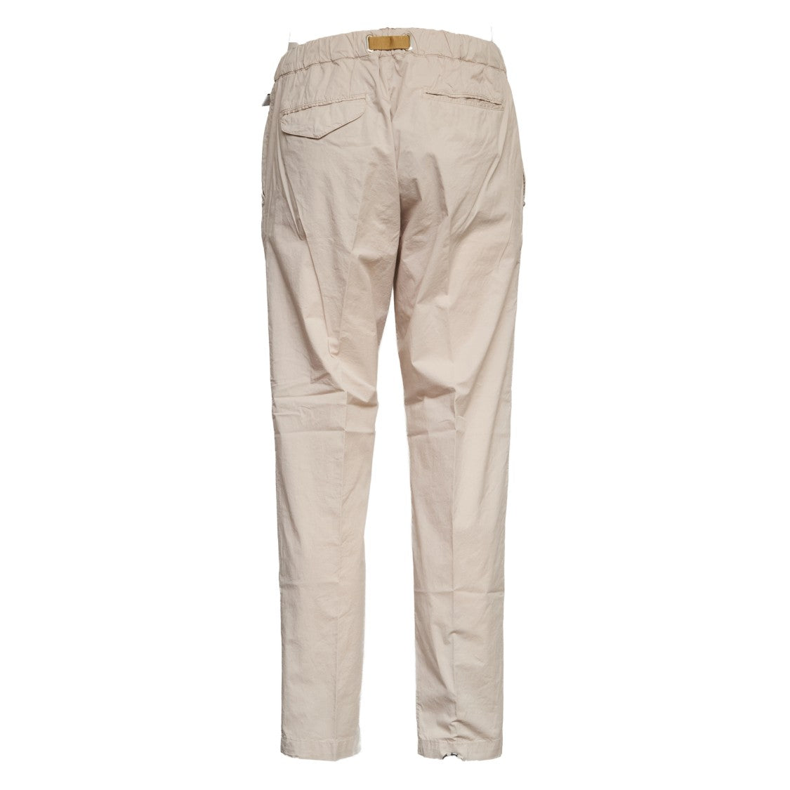 White Sand Panaché Canvas Drawstring Straight Leg Pants