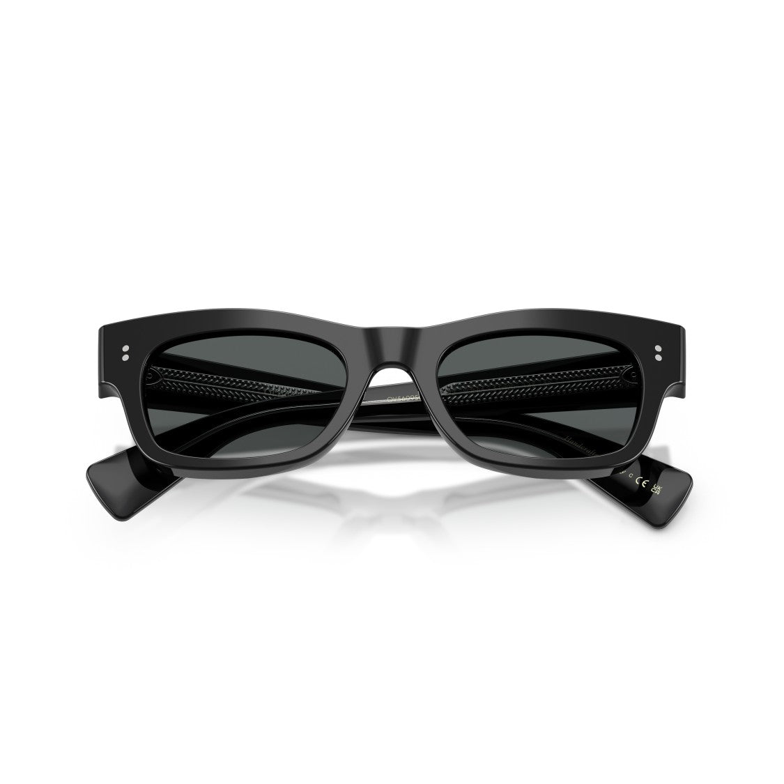 Oliver Peoples Bold Rectangular Acetate Sunglasses With Metallic Accents