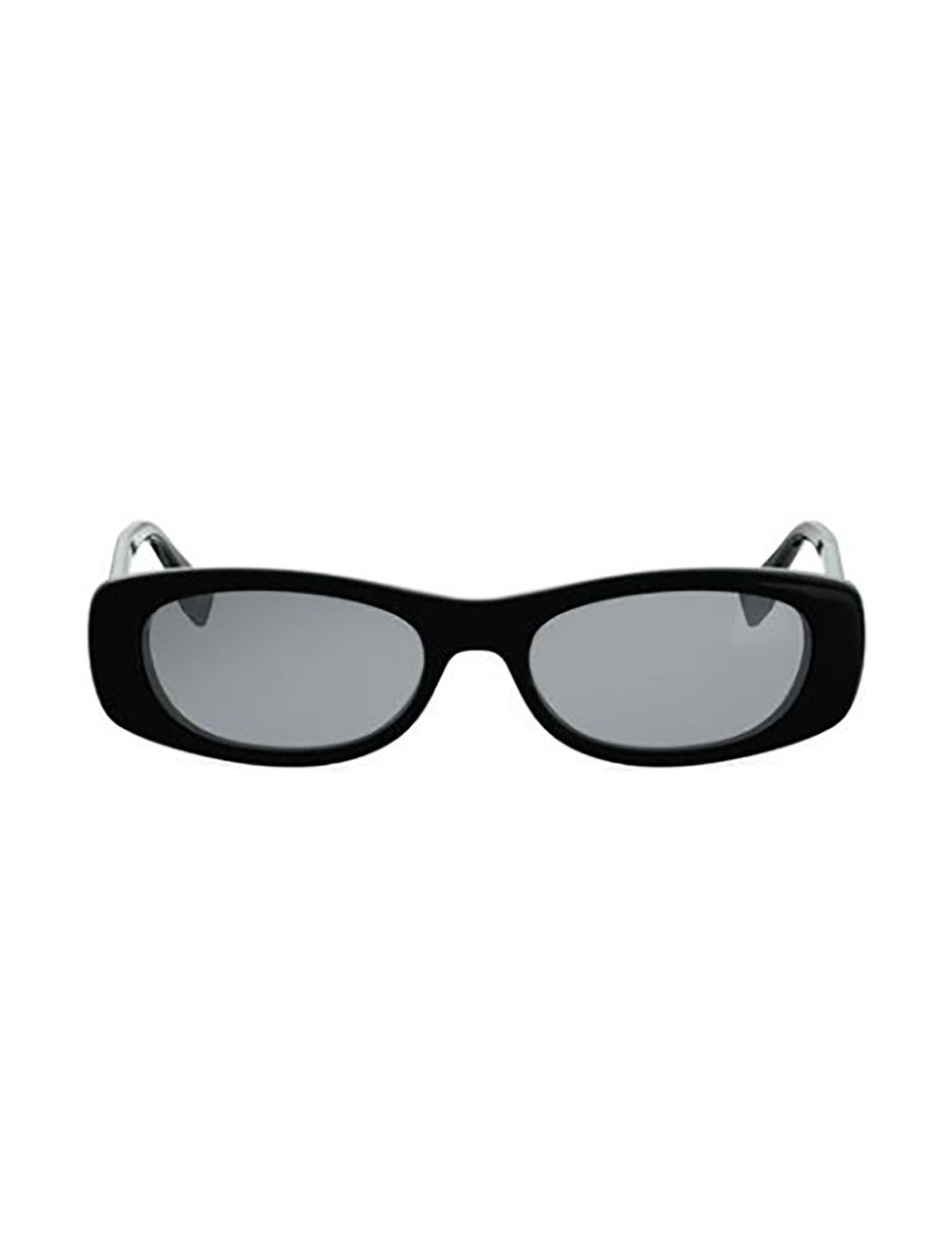 Fendi Black Fe40183i Rectangular Glossy Sunglasses