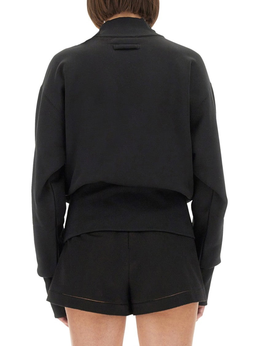 Jean Paul Gaultier Cropped Black Sweatshirt