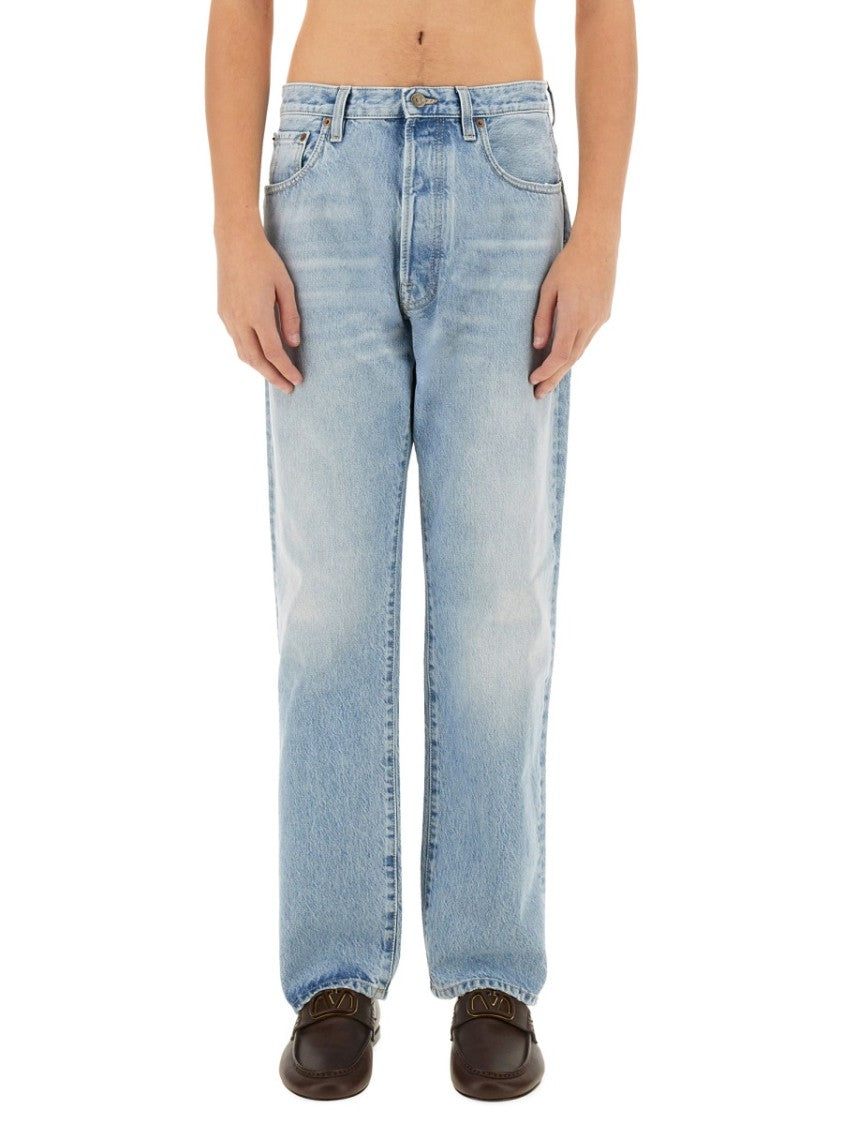 Valentino Regular Fit Denim Pants With Vintage Appeal
