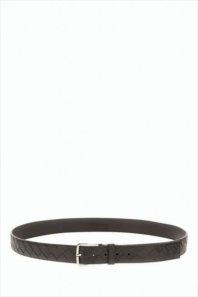 Bottega Veneta Leather Belt With Subtle Woven Pattern
