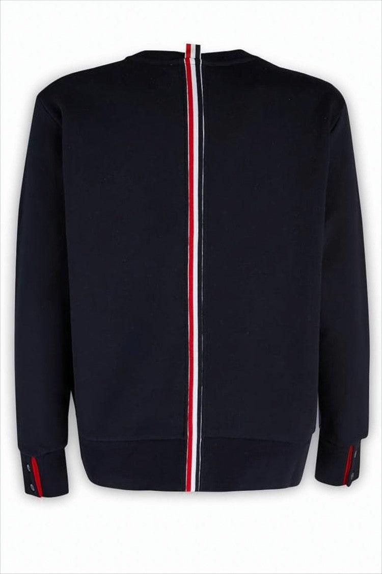 Thom Browne Long-Sleeve Black Shirt With Striped Detail