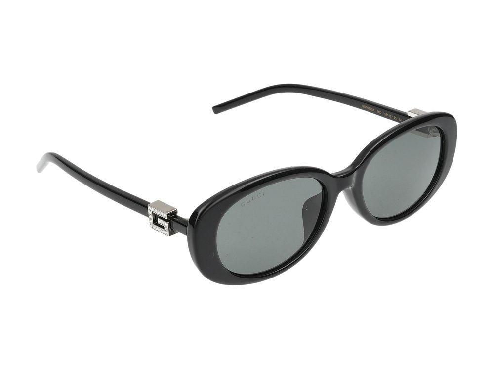 Gucci Black Metallic Logo Detail Sunglasses