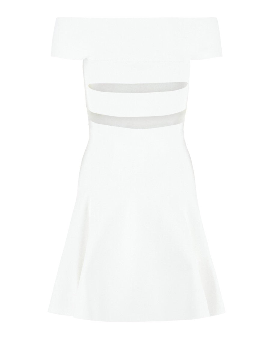 Alexander Mcqueen Off-The-Shoulder Sliced Mini Dress
