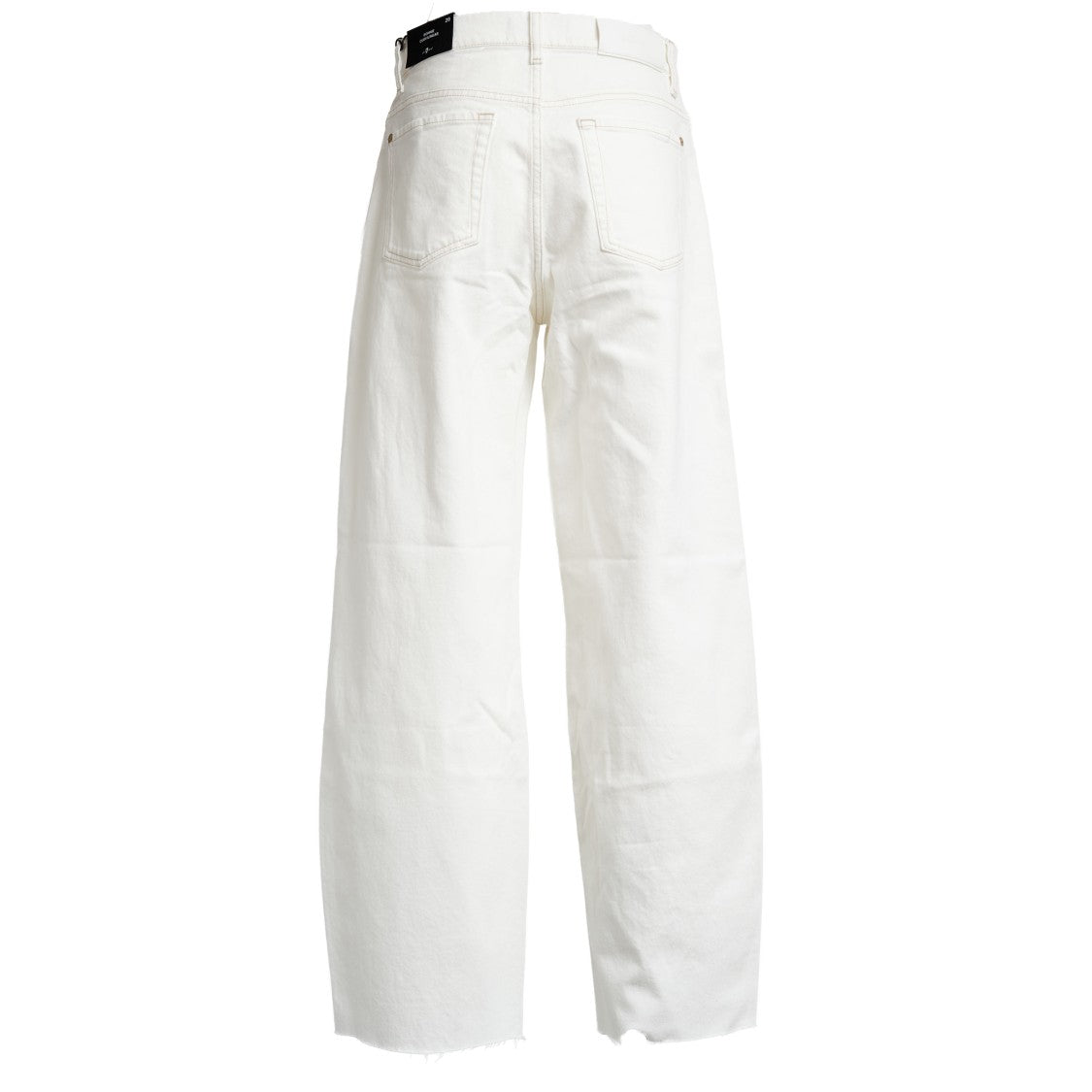 7 For All Mankind Bonnie Curvilinear Milkway Whit Raw Cut Jeans