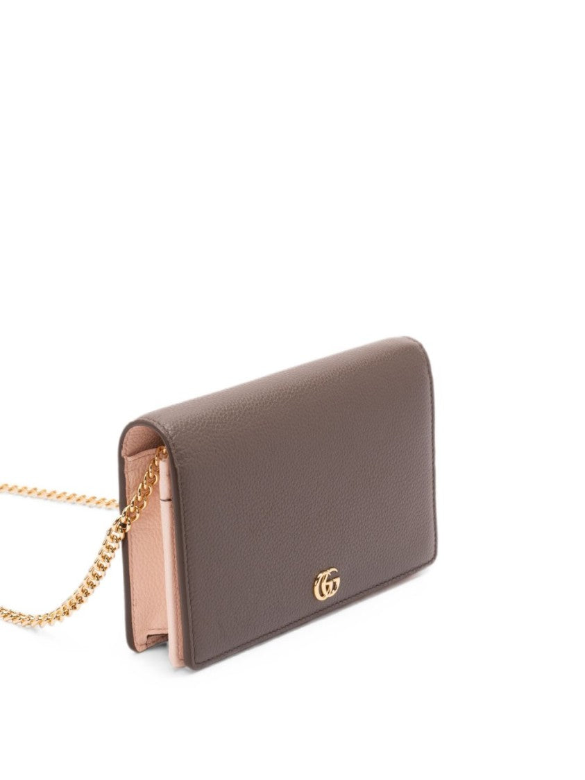Gucci Pebbled Leather Gold-Tone Accent Shoulder Bag