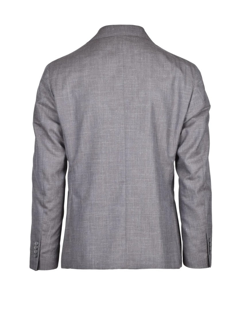 Luigi Bianchi Wool Silk Linen Jacket - Grey