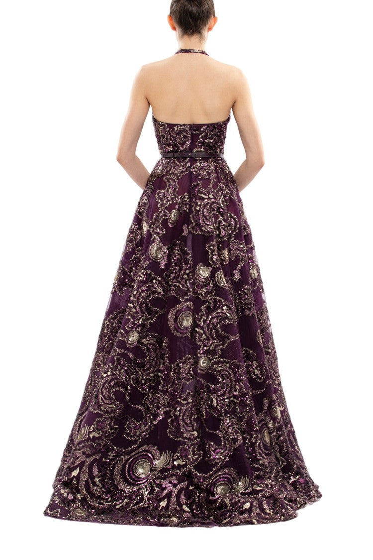 Saiid Kobeisy Embroidered Long Dress