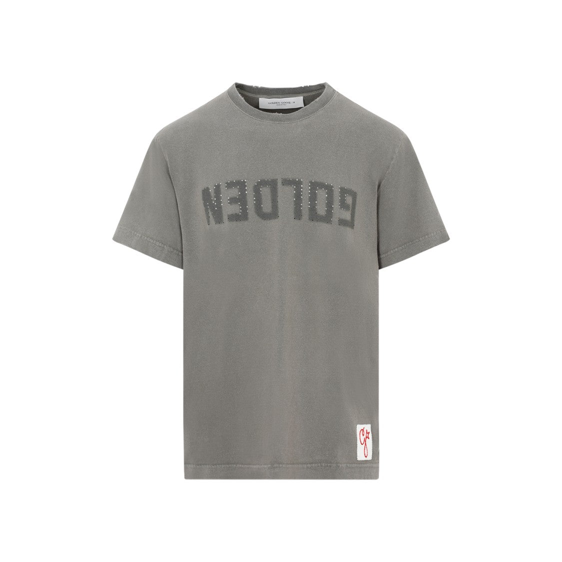 Golden Goose Perforated Green Cotton T-Shirt