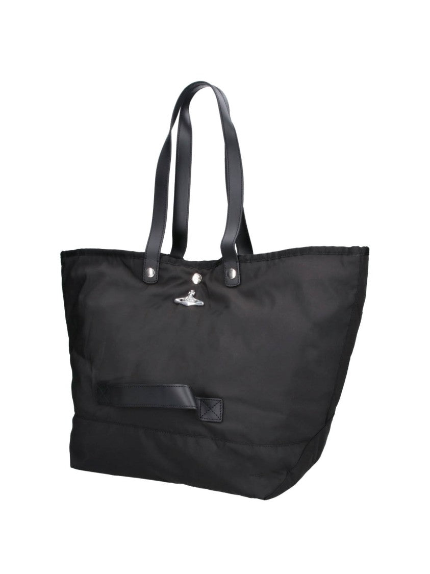Vivienne Westwood Black Structured Minimalist Shoulder Bag