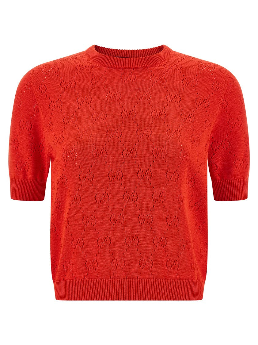 Gucci Openwork Gg Sweater