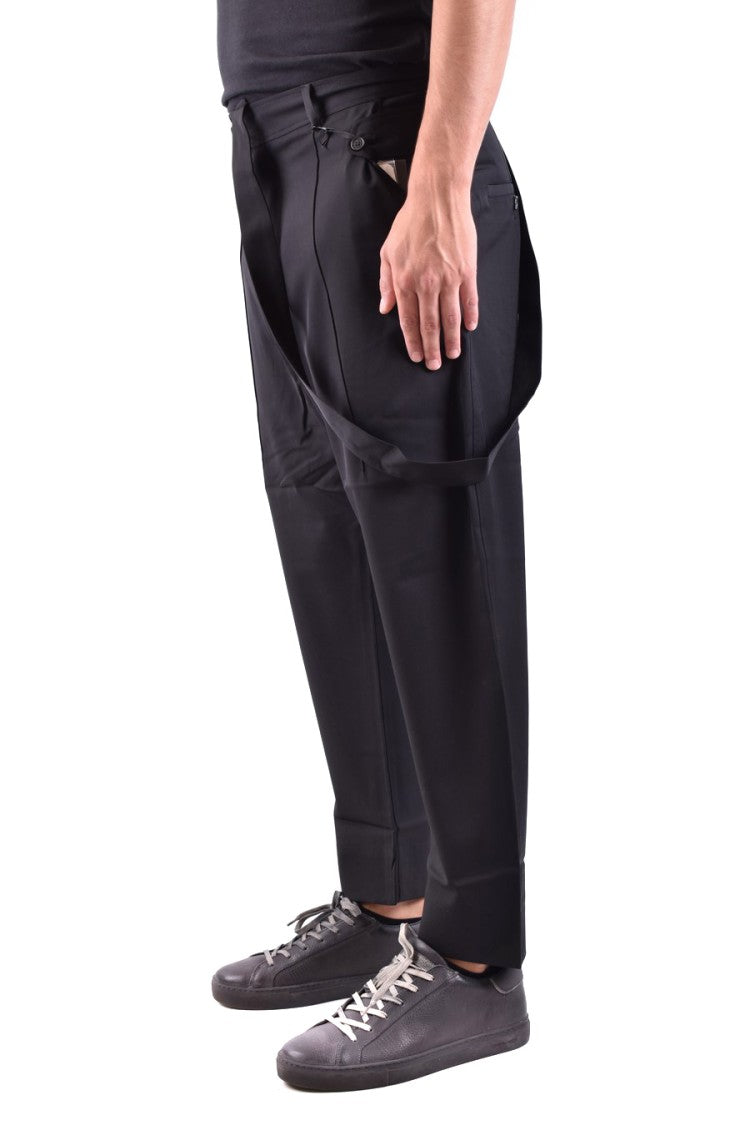 Isabel Benenato Relaxed Wide-Leg Trousers With Unique Strap Detail