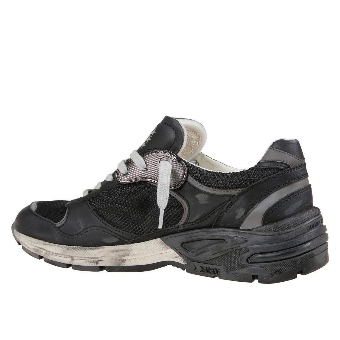 Golden Goose Black Leather Running Sneakers