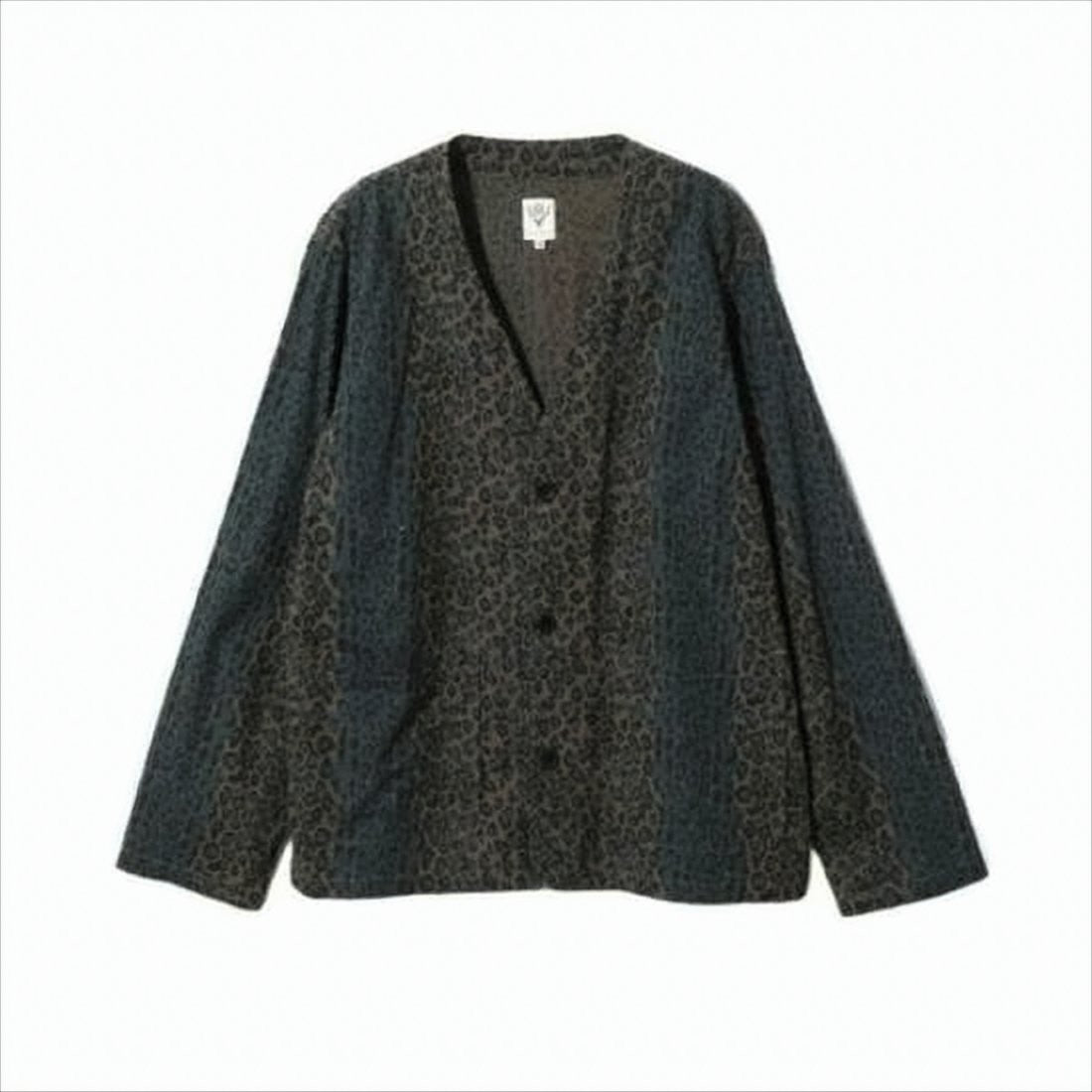 South2 West8 Grey Cotton Jacket With Striped