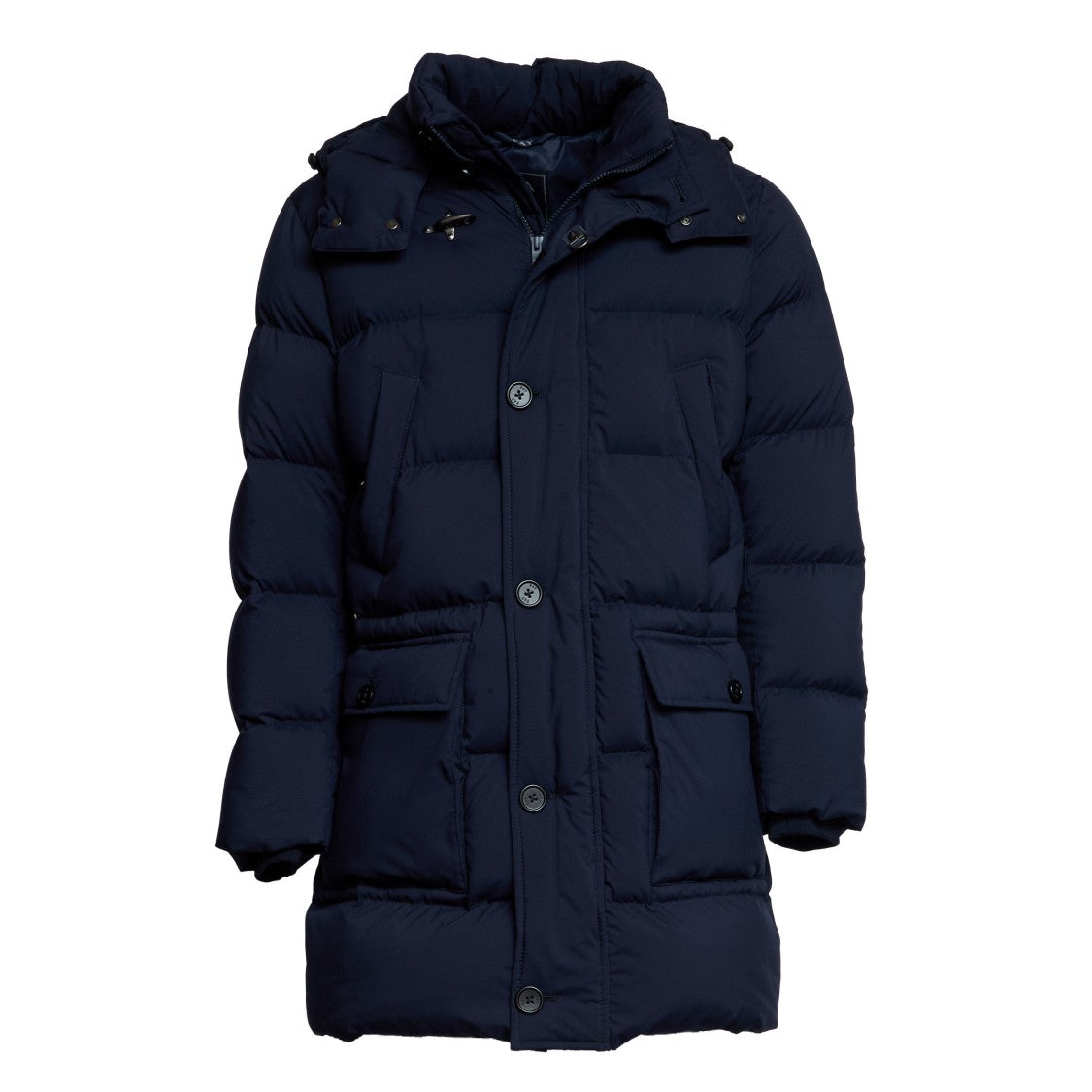 Fay Long Down Parka In Microfibre
