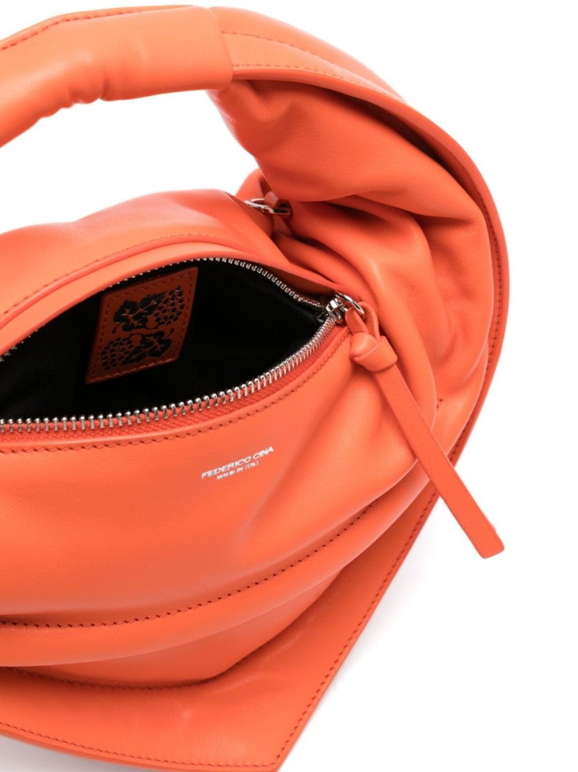 Federico Cina Sculptural Orange Handbag