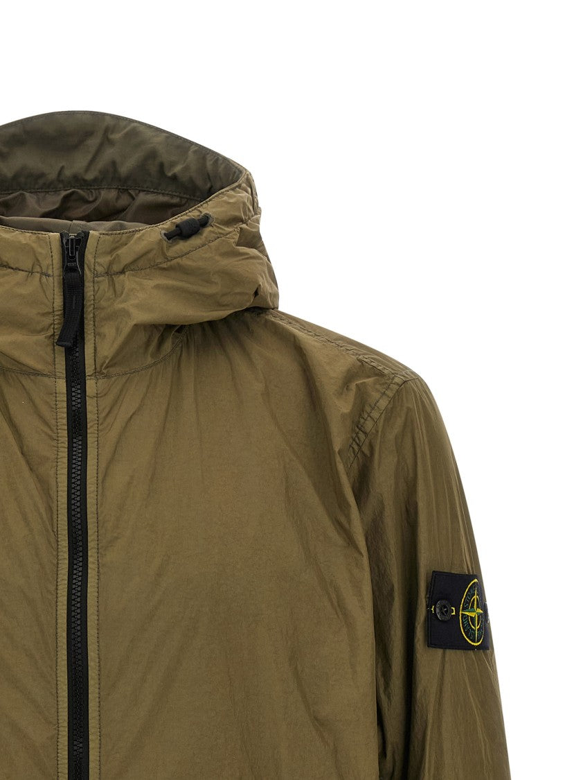 Stone Island Lightweight Nylon Reps Jacket With Adjustable Hood