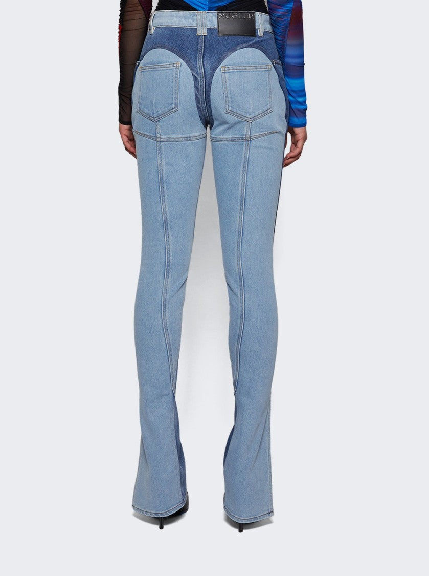 Mugler Bi-Color Skinny Jeans