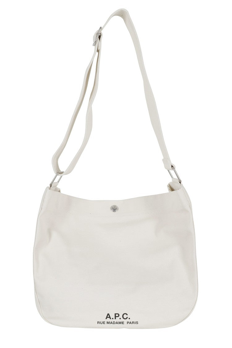 A.P.C. Ivory Besace Journal Adjustable-Strap Cotton-Blend Shoulder Bag