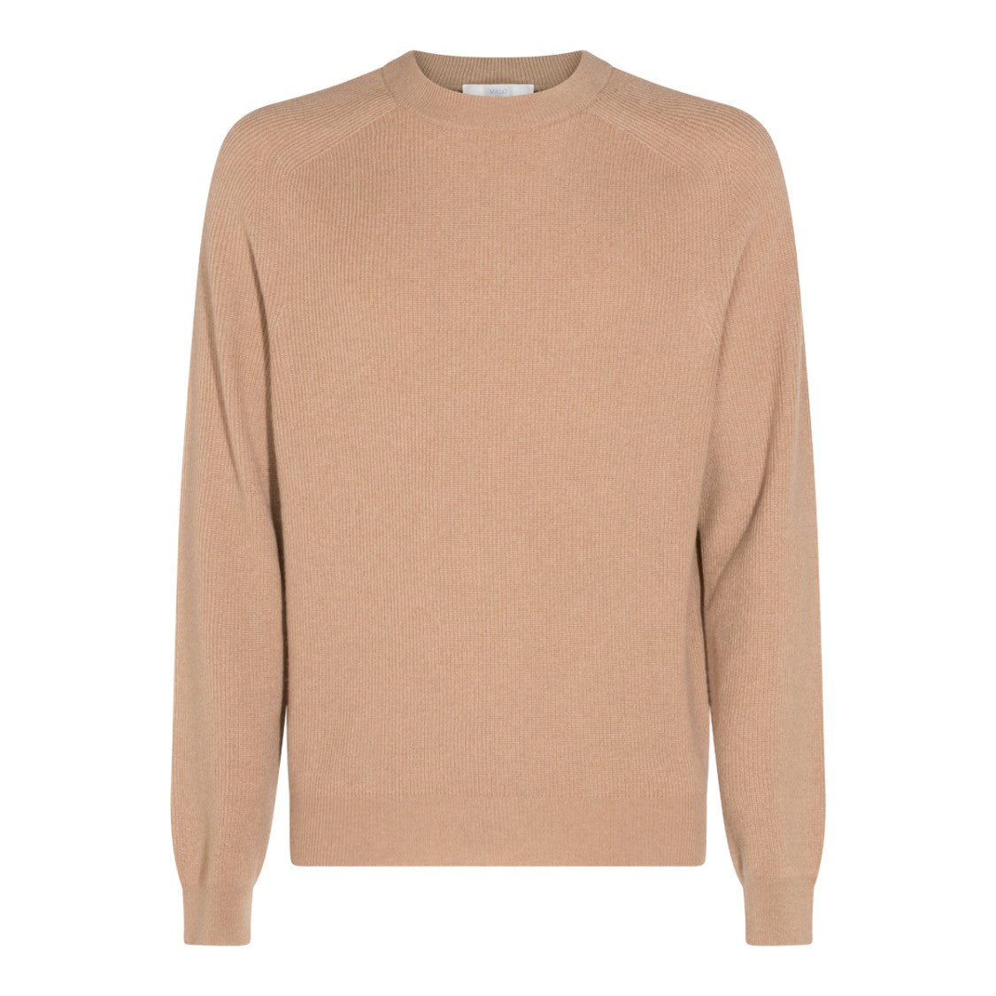 Malo Camel Cashmere Round-Neck Sweater