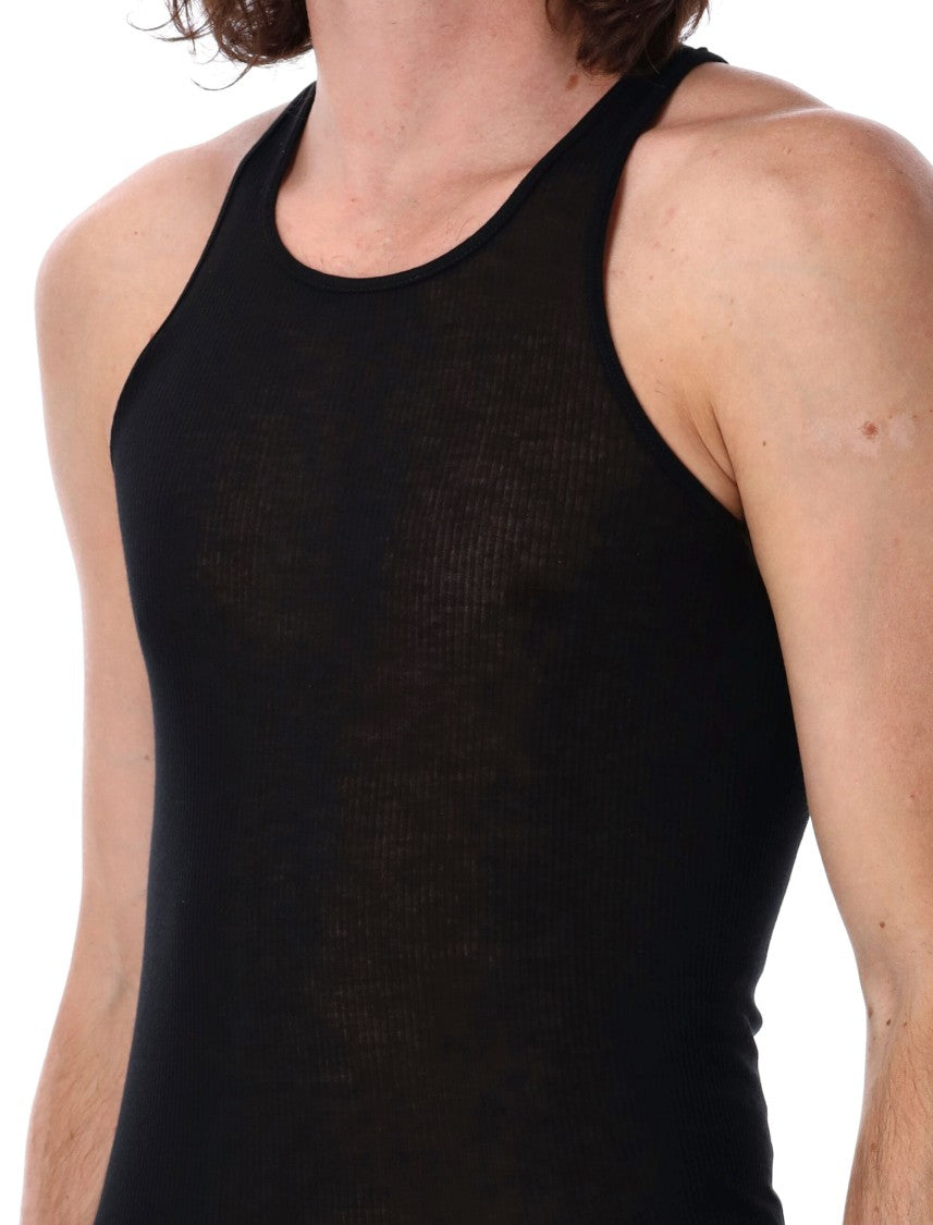 Rick Owens Black Ribbed Tank Top