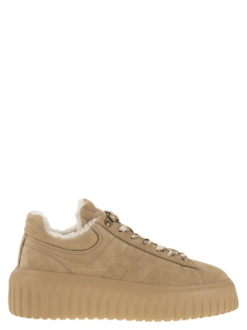 Hogan H-Stripes Nubuck Trainers
