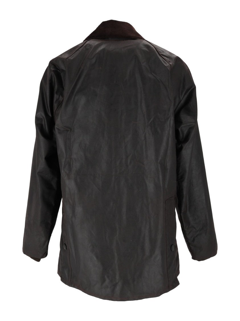 Barbour Bedale Brown Corduroy-Collar Waxed Cotton Jacket