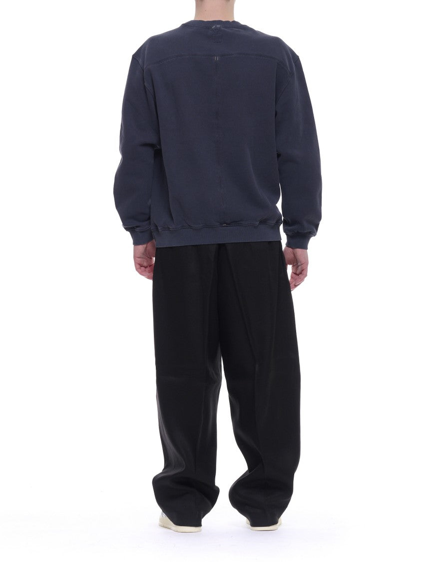 Nine In The Morning Black Damiano Carrot Linen Blend Trousers