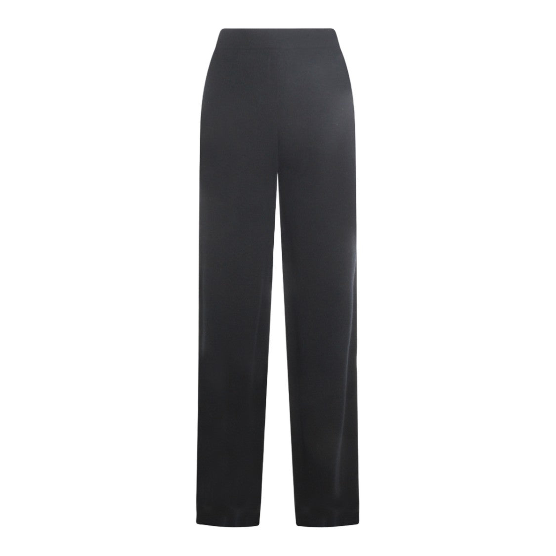 Allude Straight-Leg Black Trousers With High Waist And