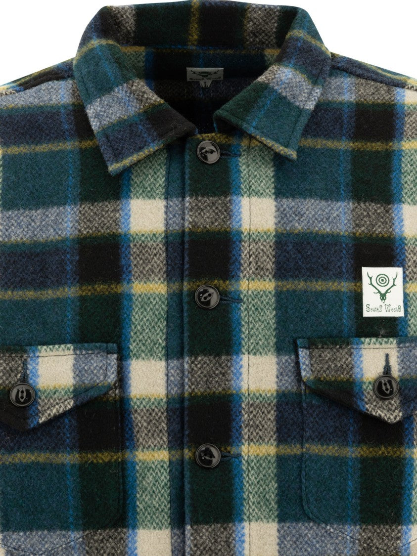 South2 West8 "Smokey" Melton Wool Shirt
