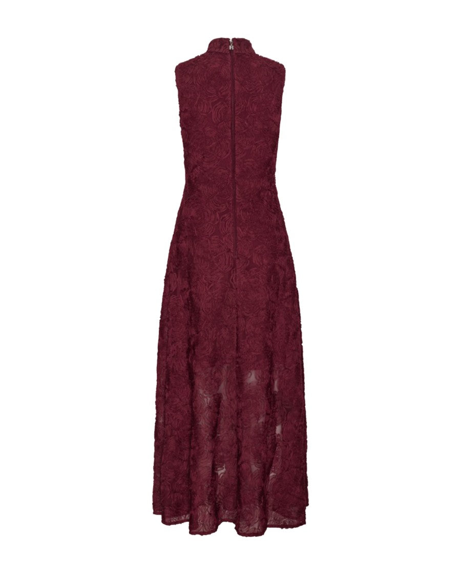 Rotate Burgundy Floral Long Dress