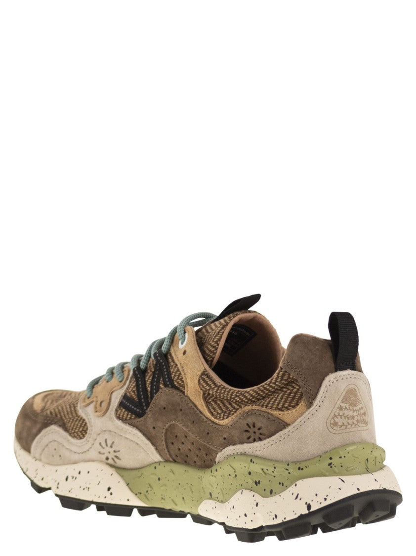 Flower Mountain Yamano 3 - Suede And Fabric Sneakers