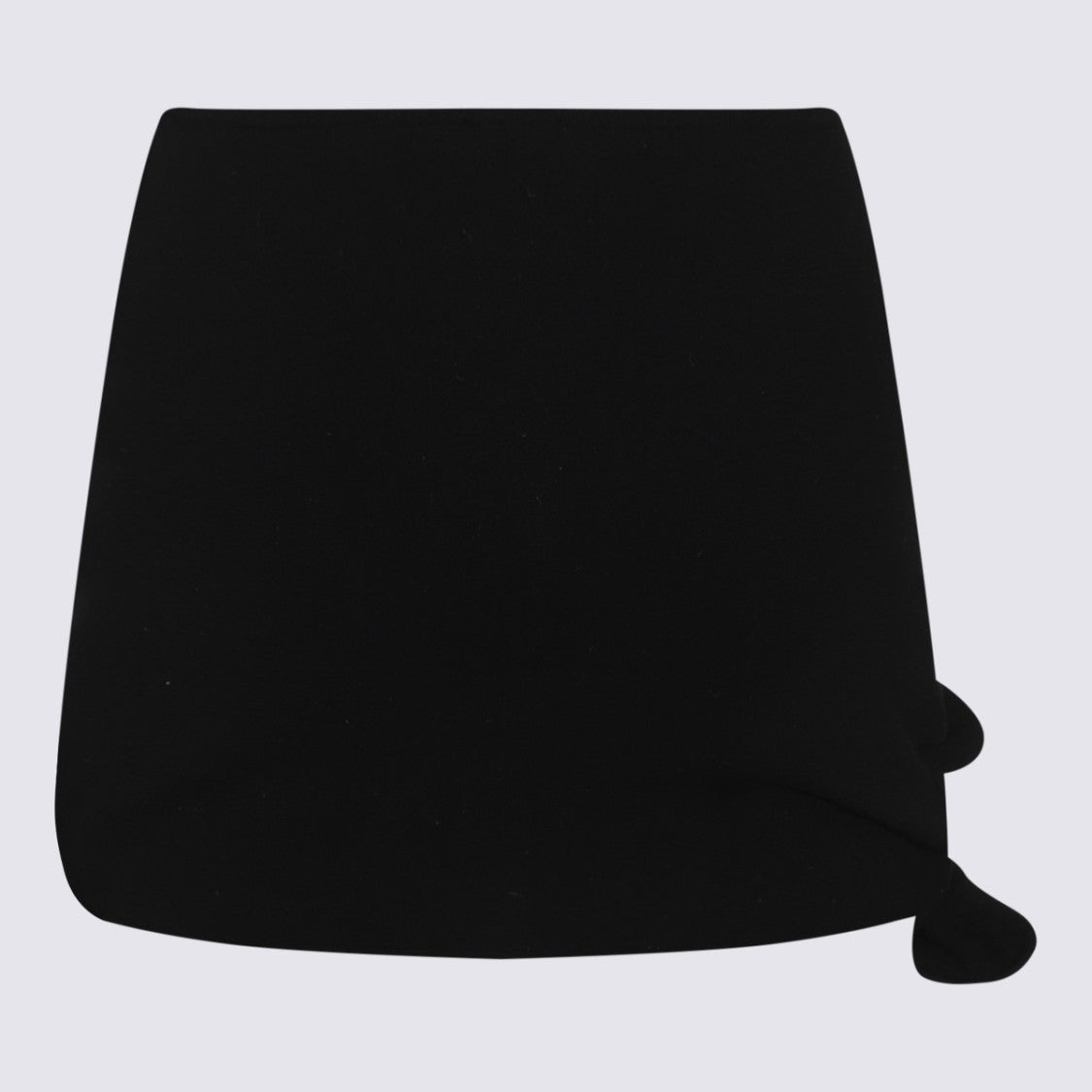 Courrèges Minimalist Black Mini Skirt With Bow Detail