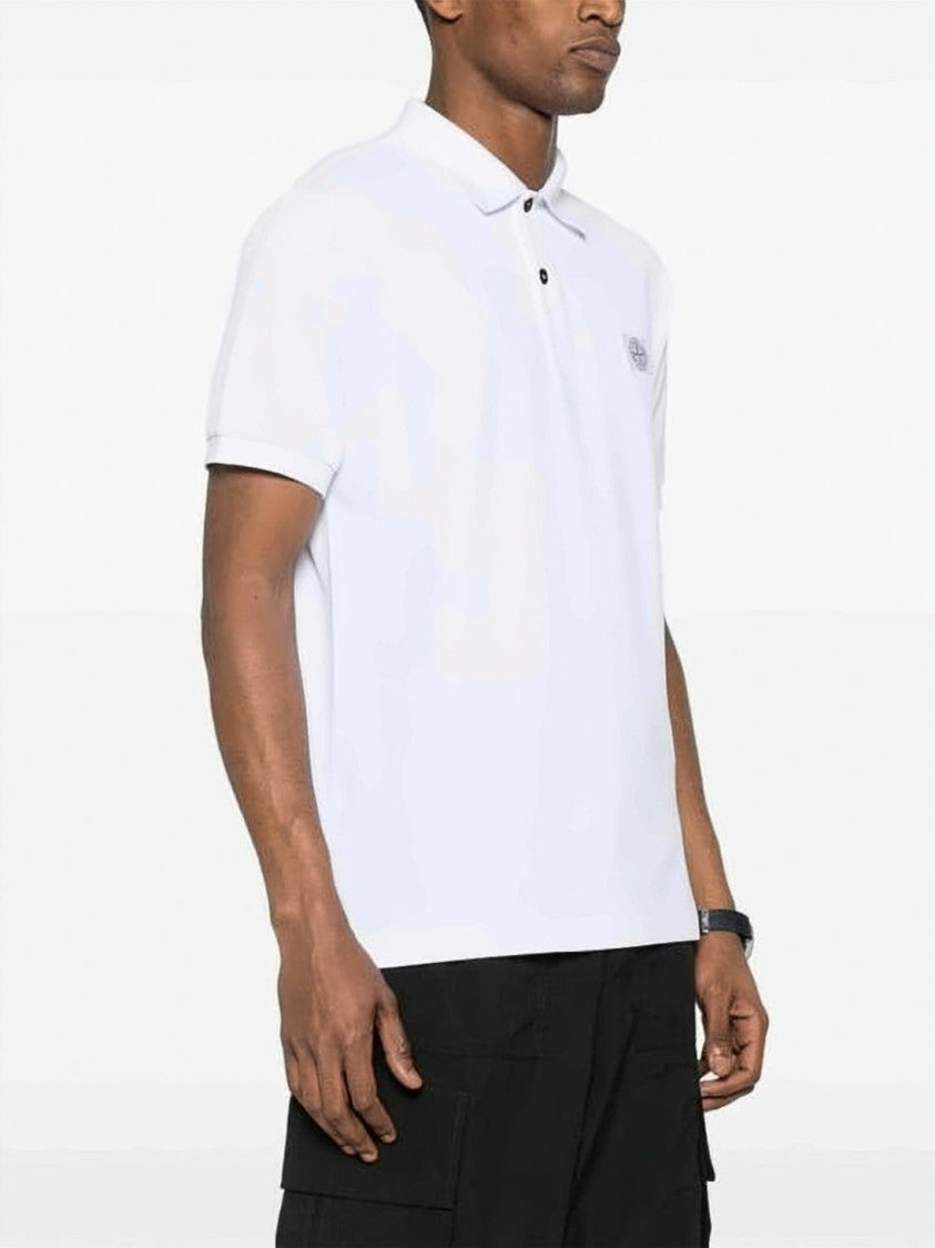 Stone Island Classic White Polo Shirt