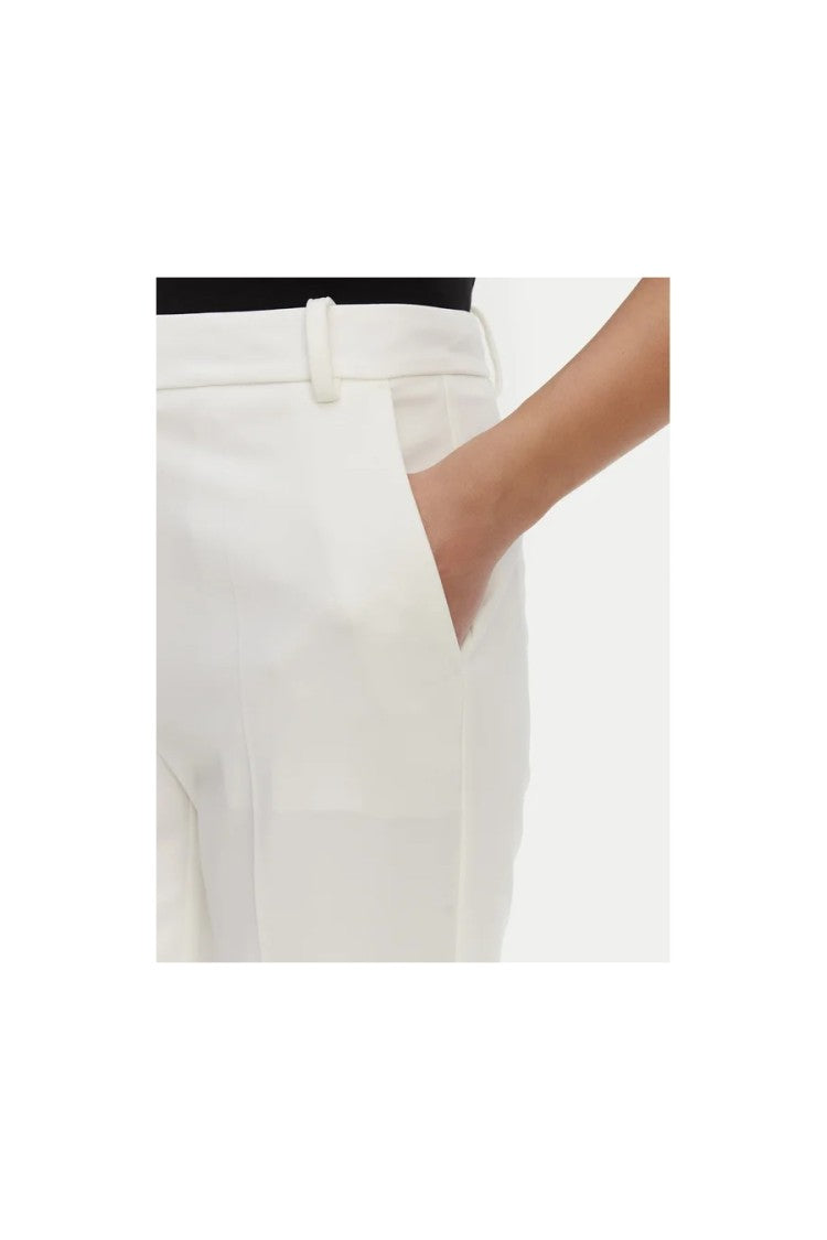 Pinko White Tailored Viscose Blend Side Pocket Trousers
